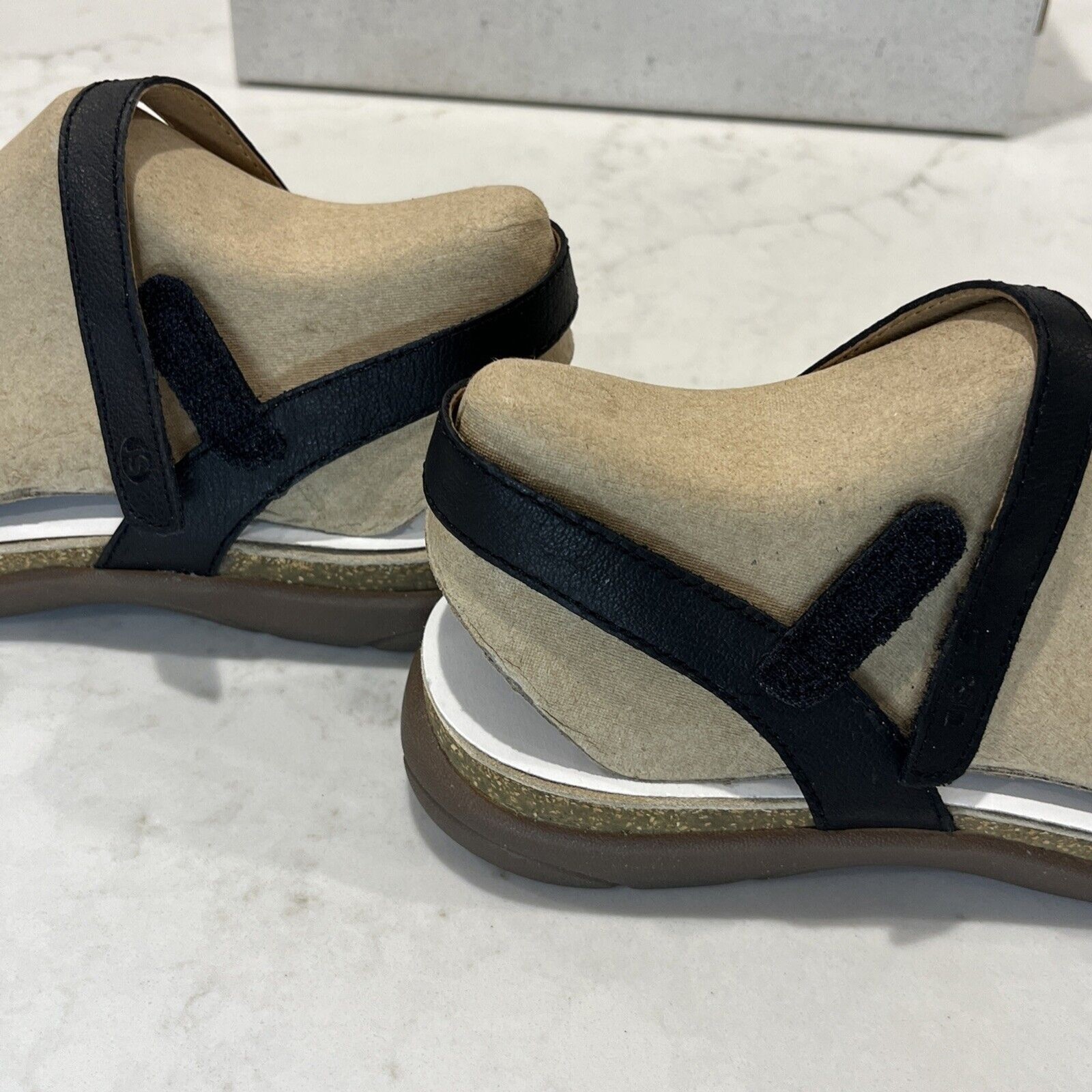 Josef Seibel NEW Sandals Riley Strappy Comfort Shoes Silver Black Cork EU42 US11