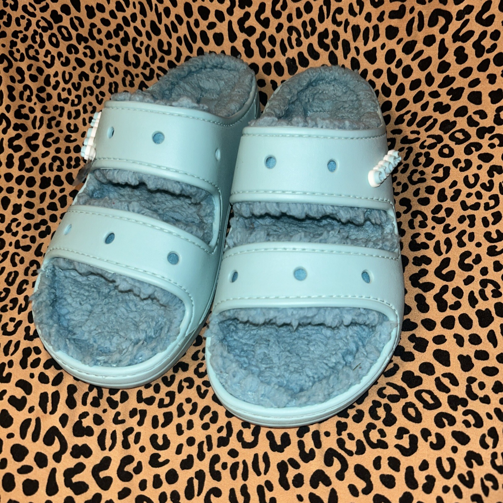 Crocs Slides Women’s 10 Men’s 8 Fleece Lined Lightweight Slip-on Sandals Jibbit
