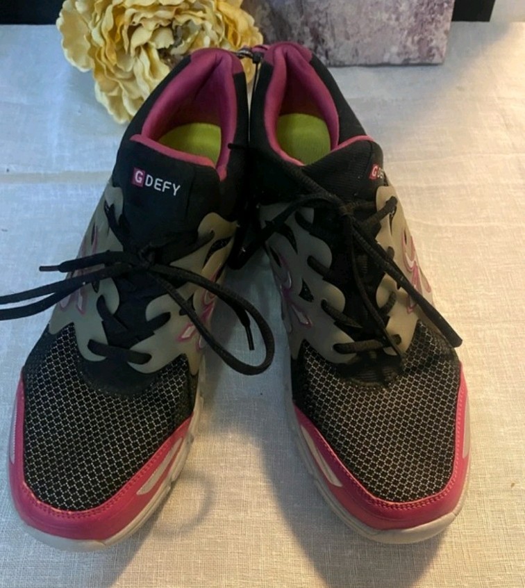 Gravity Defyer SZ 11 Women’s G-Defy Galaxy Black Pink Lightweight Athletic Shoes