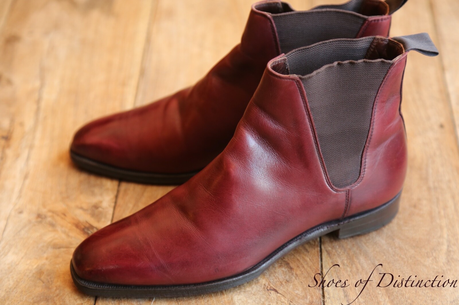 Crockett & Jones Haddon Burgundy Leather Chelsea Boots Shoes Ladies UK 7.5