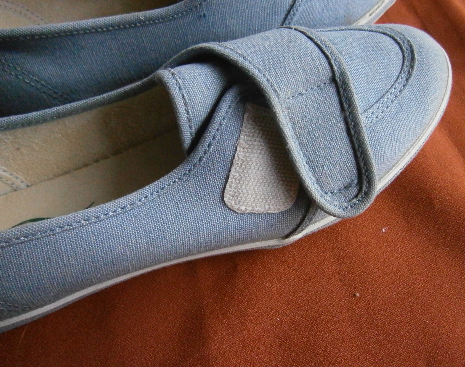 Grasshoppers Canvas Shoe Slipper Loafer Moccasin 6 1/2 M Blue Flat 6.5 M Comfort