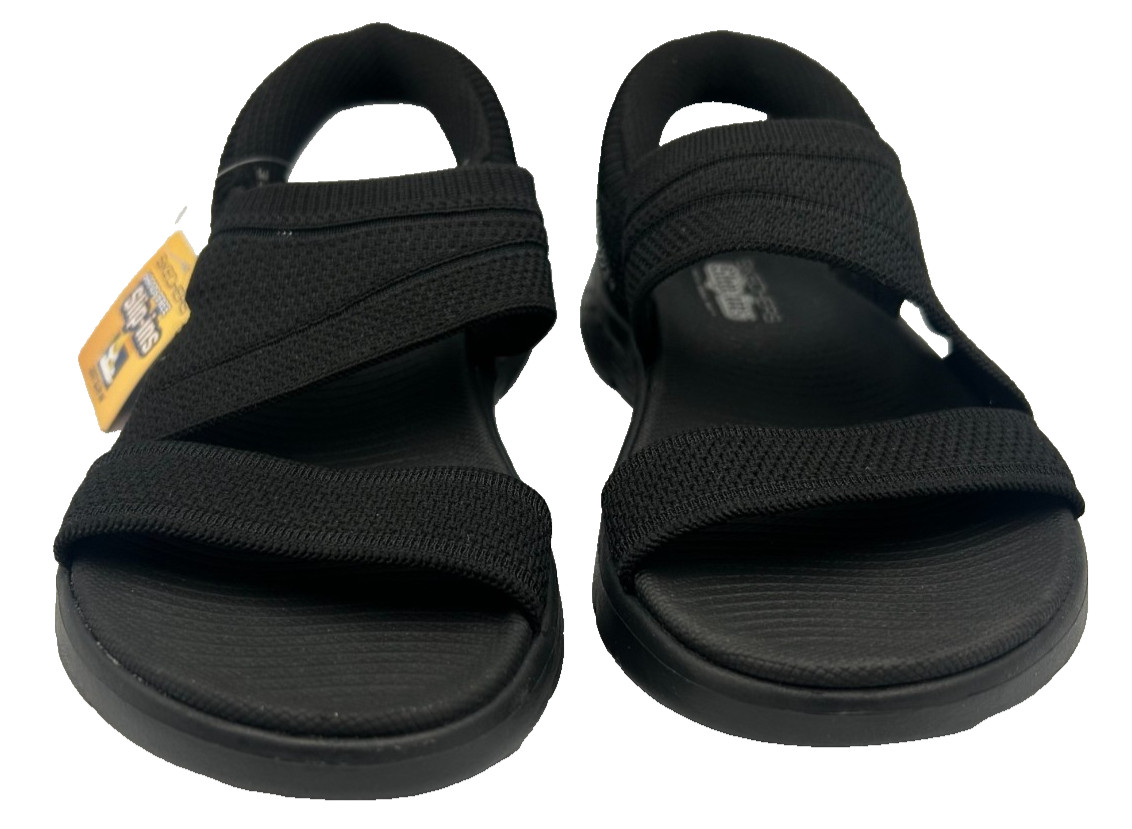 Skechers Women’s Slip-Ins Enticing Go Walk Flex Walking Sandals Blk Size:8 156E
