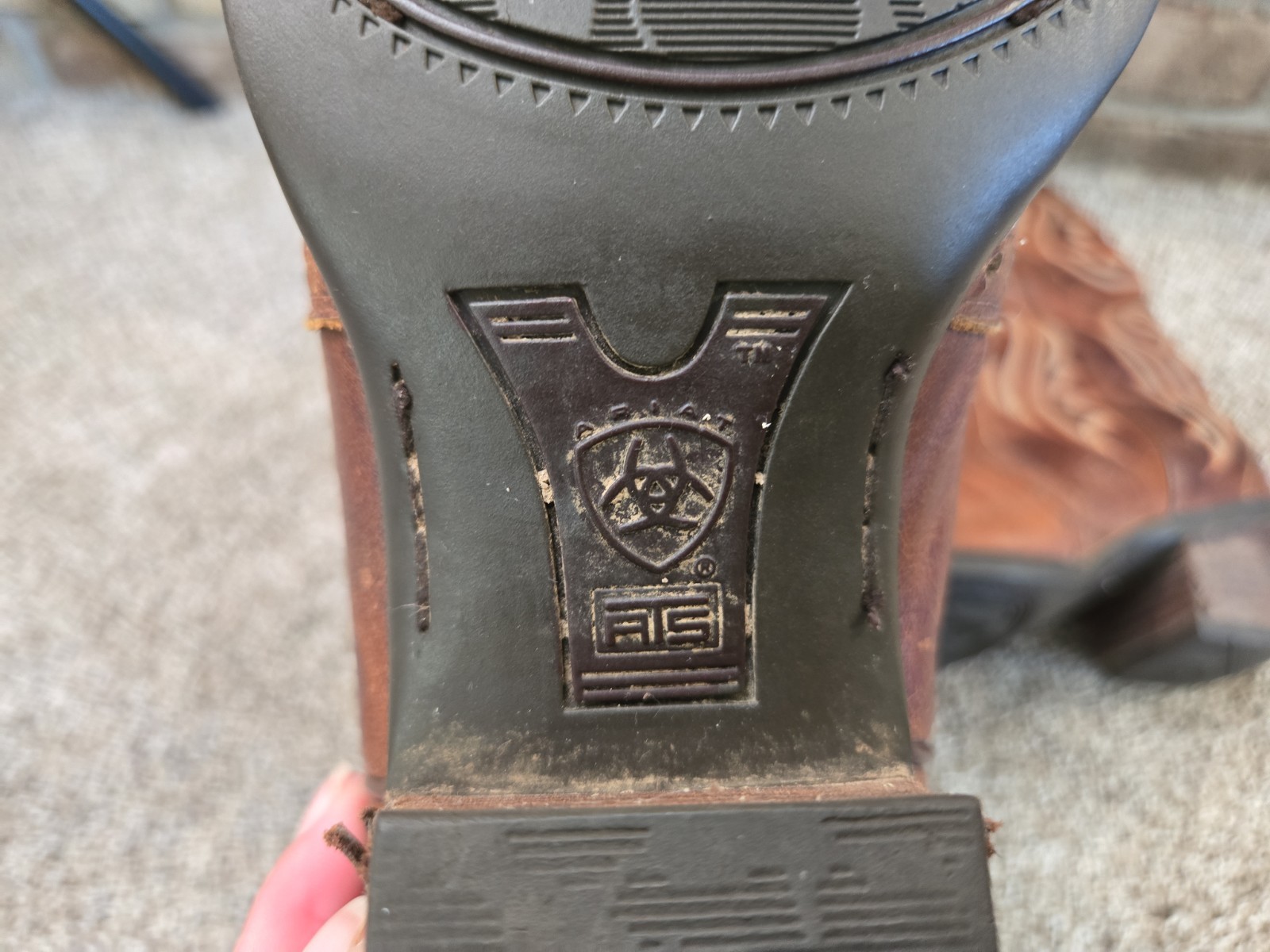 Ariat ATS Brown Leather Western Cowboy Boots Womans Sz 9.5B 10005908 Snip Toe