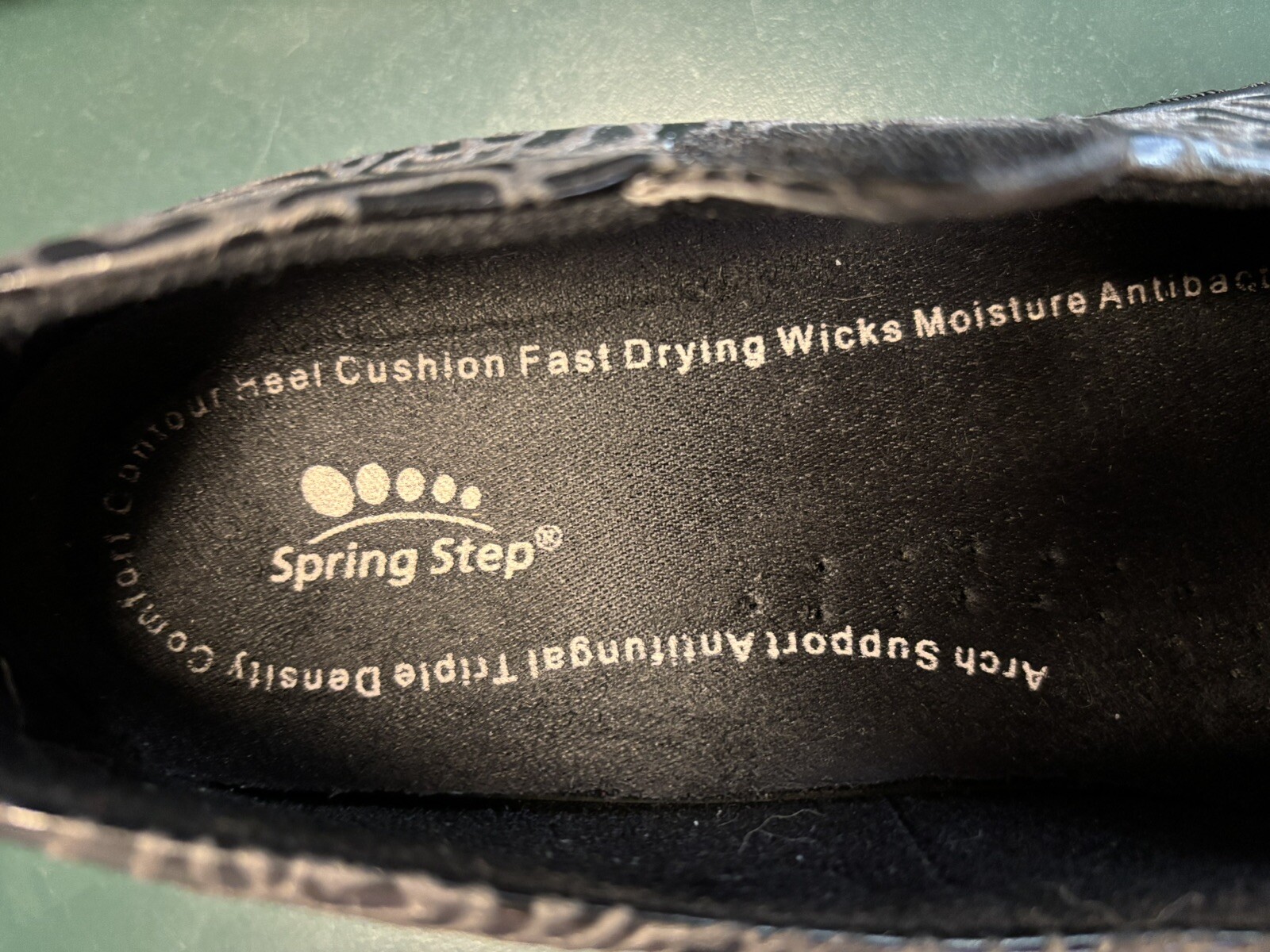 Spring Step Professional Mary Jane Shoes Size 8 Black Slip Resistant Antifungal