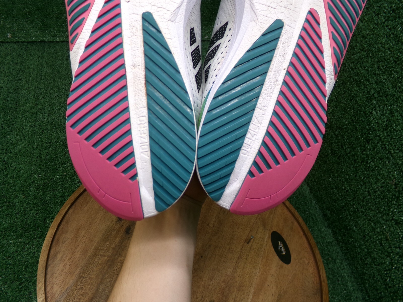 adidas Women Adizero SL W White Black Arctic Fusion Green Shoes Size 10 HQ7232