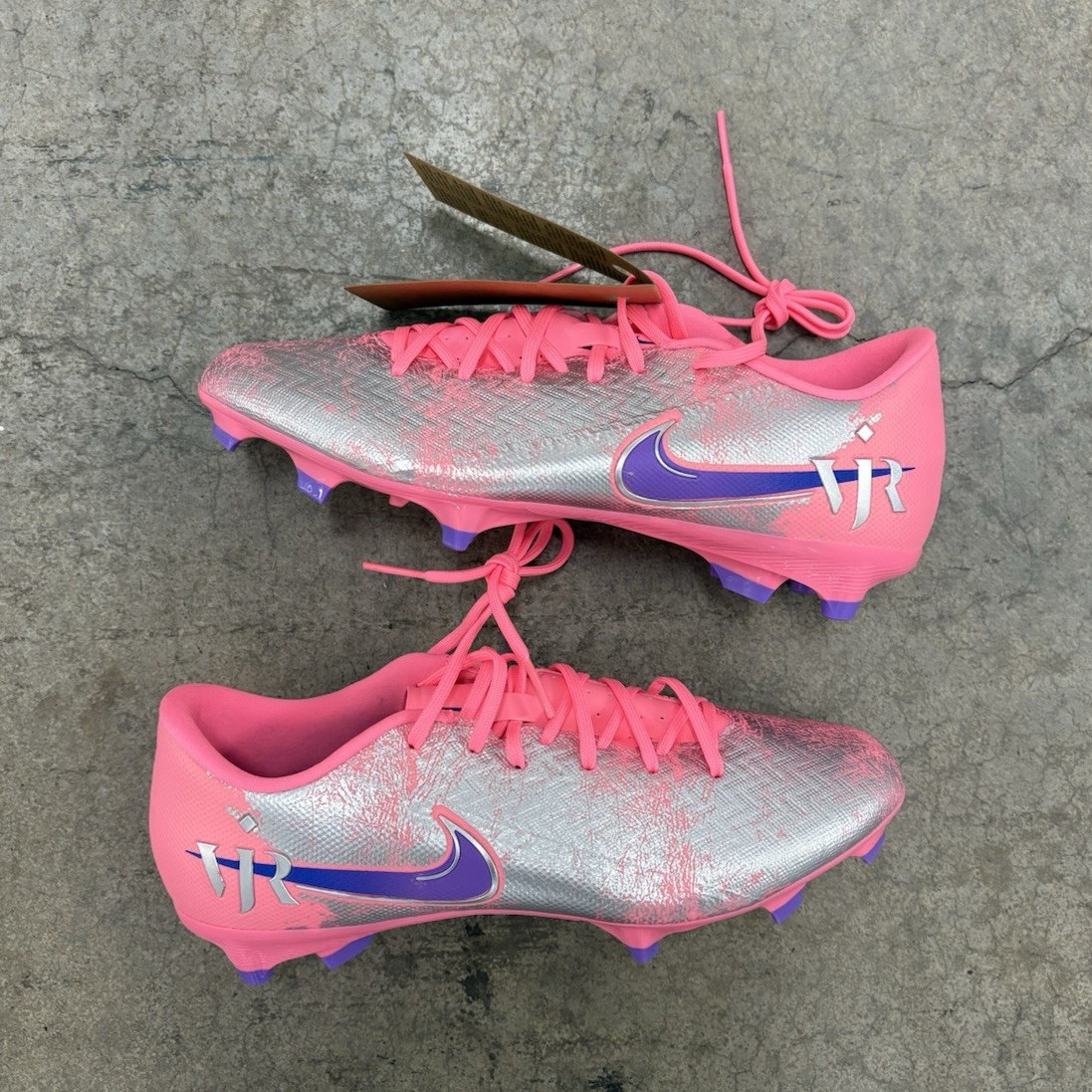Nike Mercurial Vapor Football Cleats Pink Silver Purple Medium Width US 7
