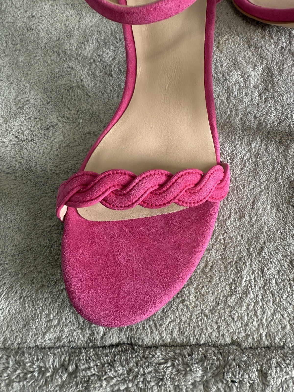 Stuart Weitzman Dancer Twistie 100 Suede Sandal Women’s Pink Size US 6.5 NEW