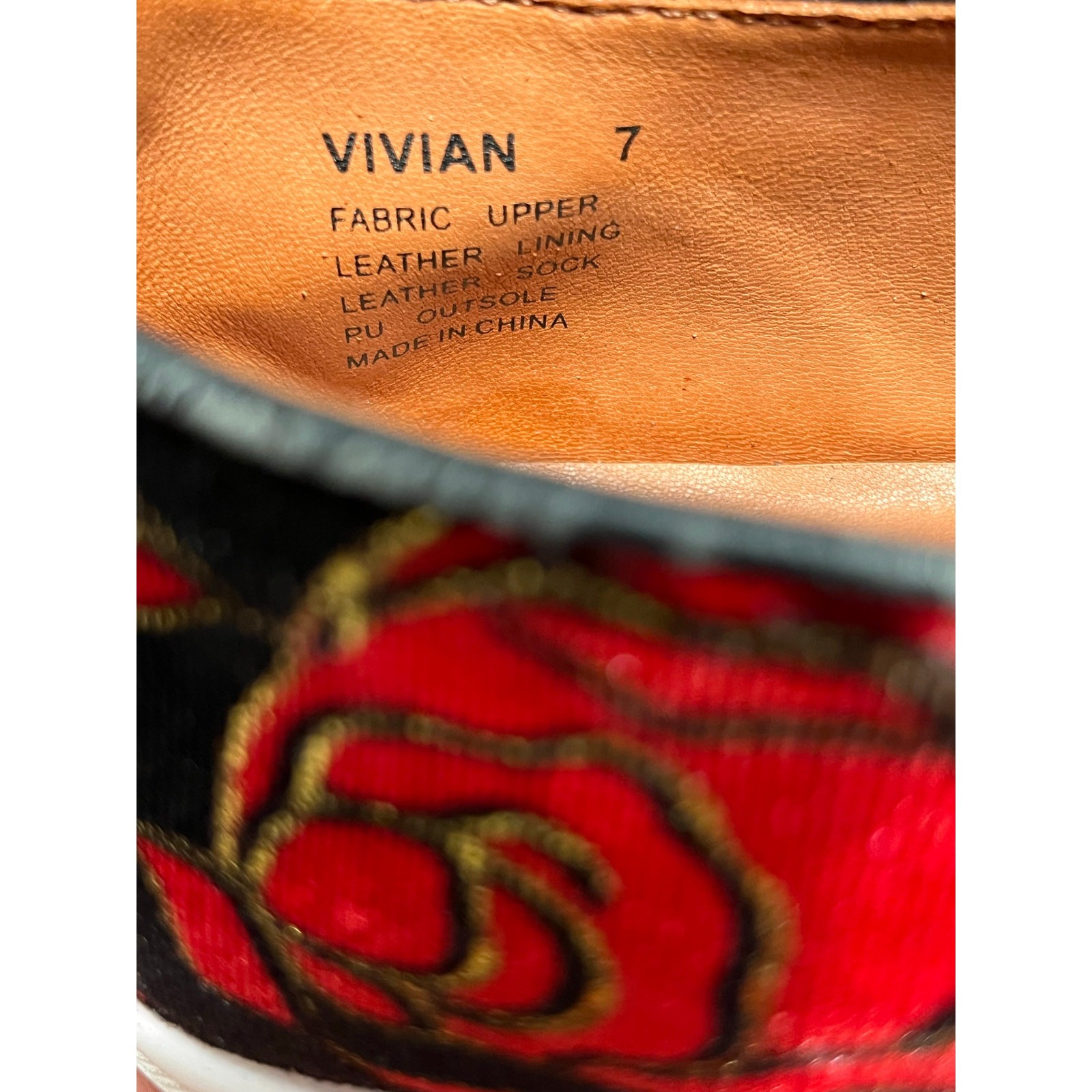 Golo Red Rose Floral Vivian Collection Women’s Size 7