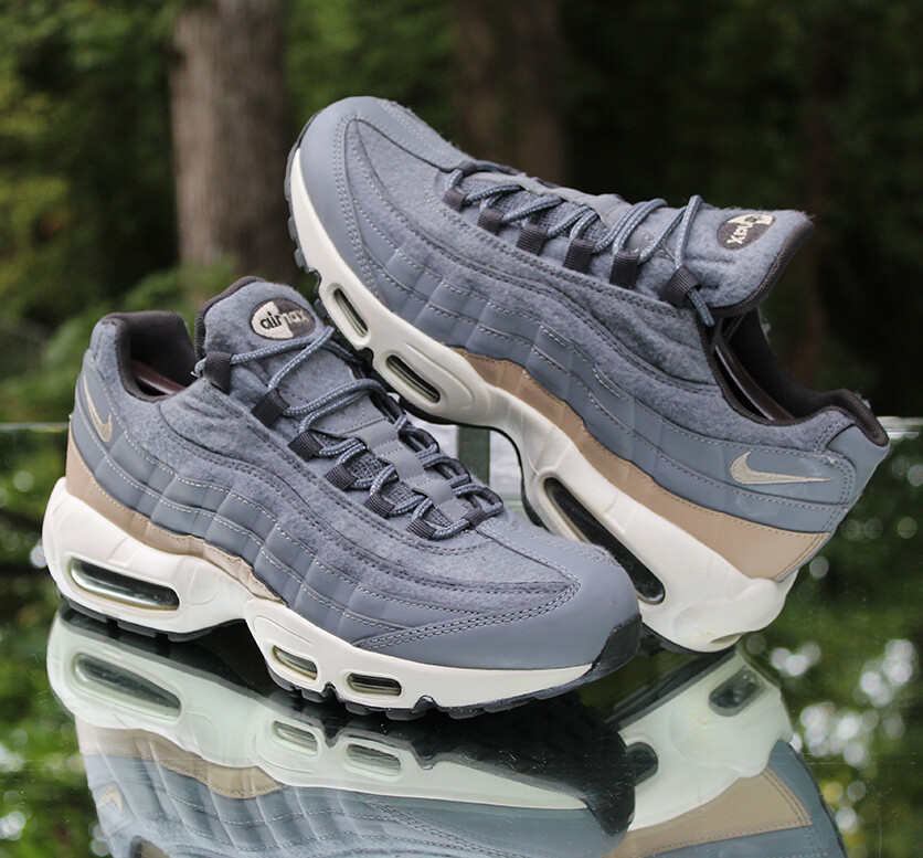 Nike Air Max 95 Premium Wool Men’s Size 8 Cool Grey Mushroom 538416-009