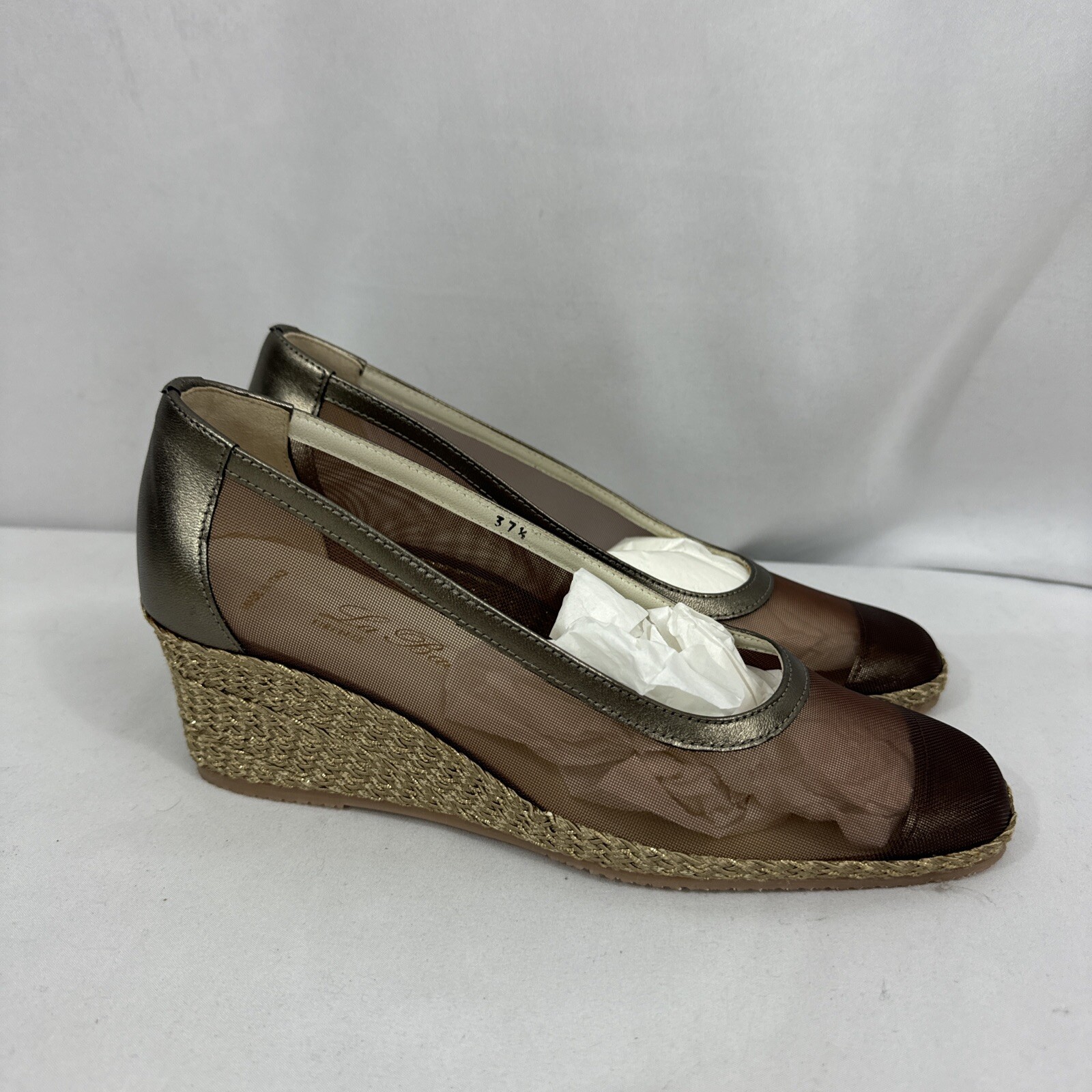 La Badia Firenze Women’s Bronze Shoes 37 1/2 Made in Italy