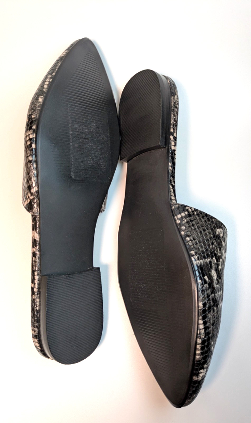 Steve Madden Ally Snake Embossed Slip-On Mule Flats Size 7.5 NWOB Pointed Toe