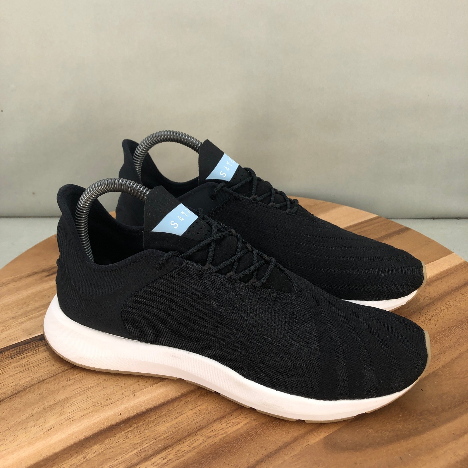 Saysh One Allyson Felix Womens Black Knit Athletic Shoes Size 7.5 Lightweight