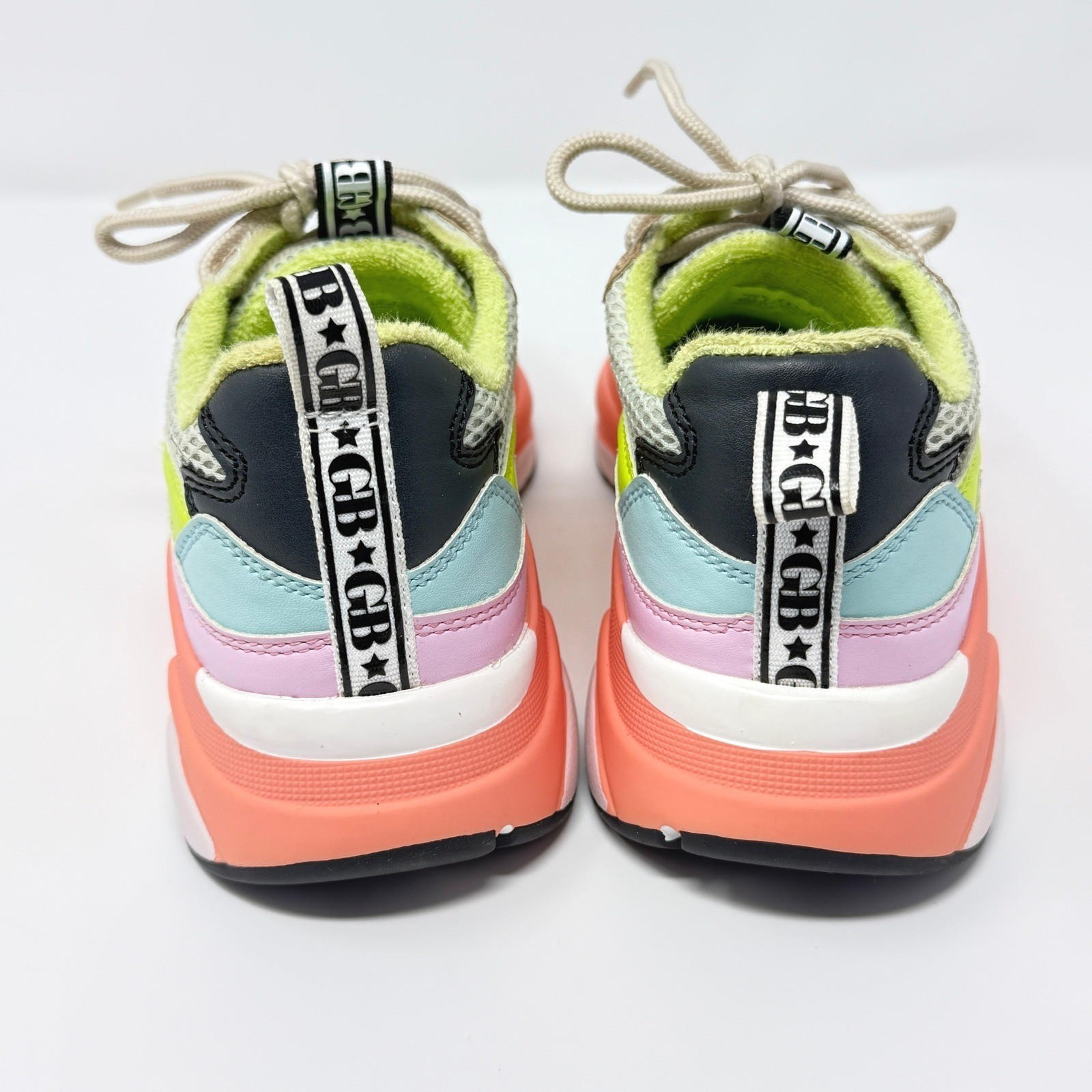 Gianni Bini Chunky Sneakers Womens Size 5.5 Fashion Athletic Pastel Colorblock