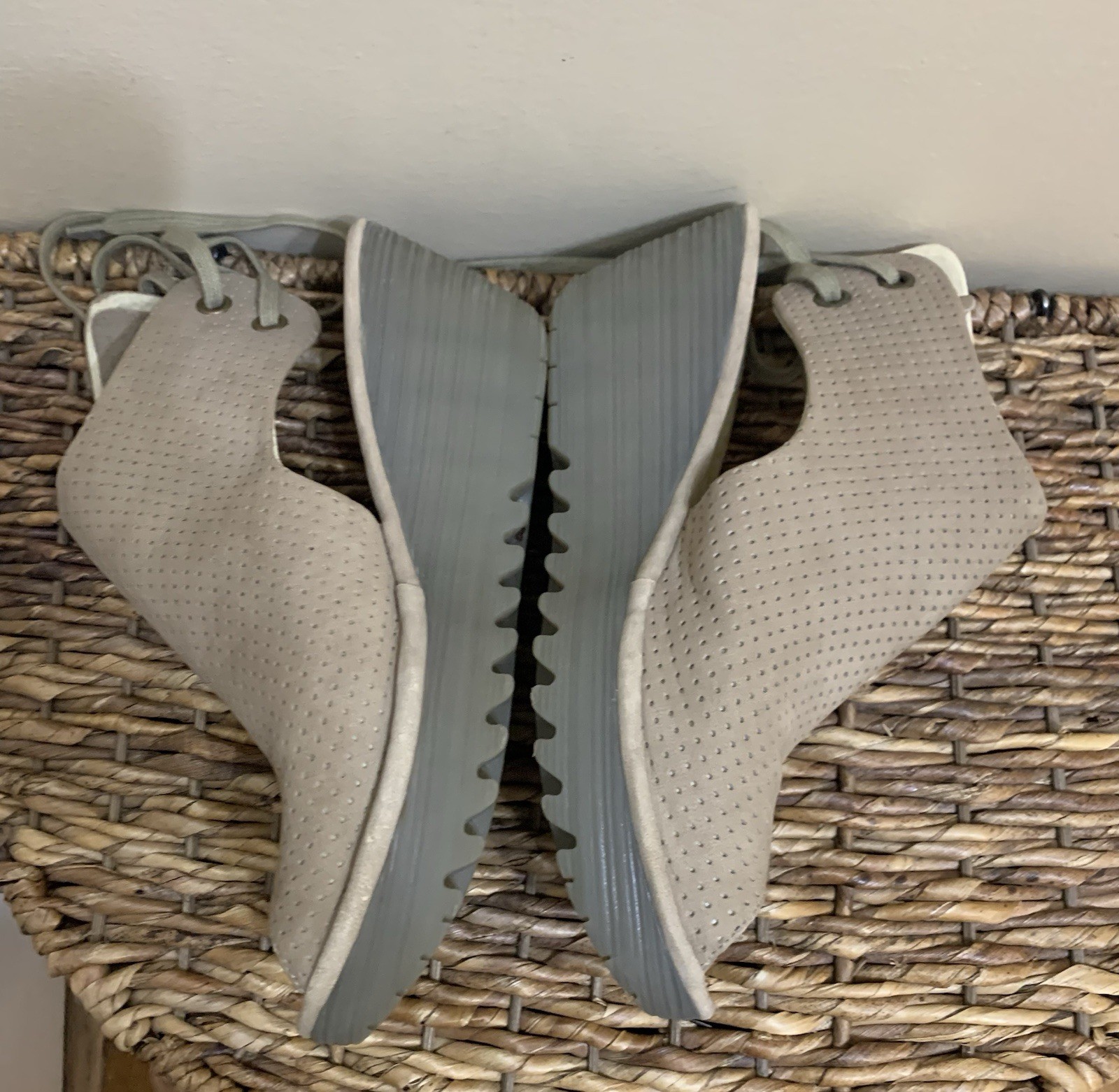FLY LONDON YPUL WEDGE SANDAL TAUPE CUPIDO 8.5 comfort city going out preppy
