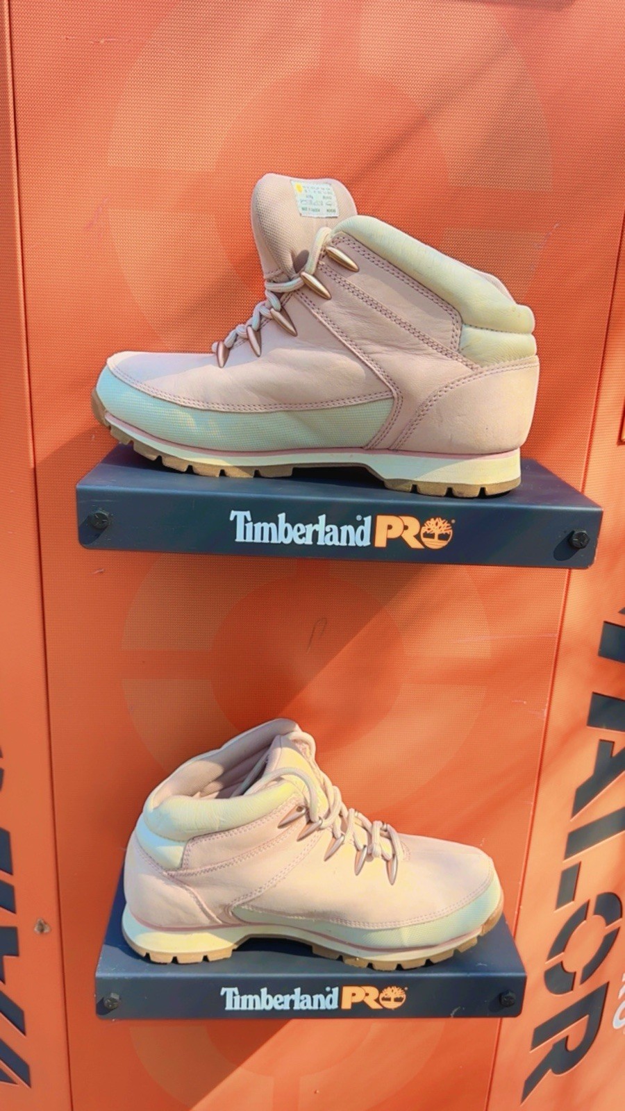 Timberland Pink Euro Sprint Mid Hiker Boots -Leather