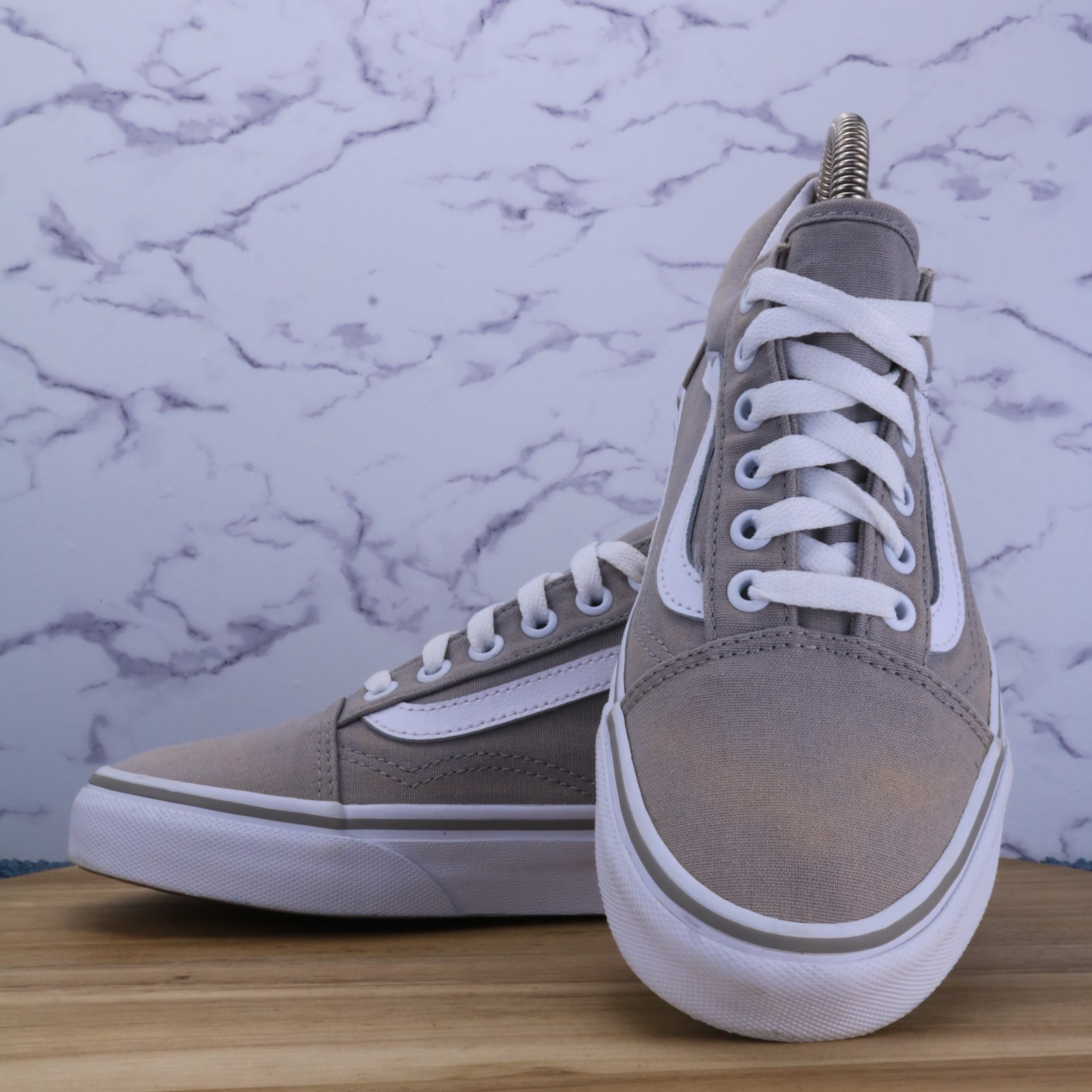 Vans Shoes Old Skool Sk8 Gray Canvas Skate Low Sneaker 751505 Sz Men 5 Women 6.5