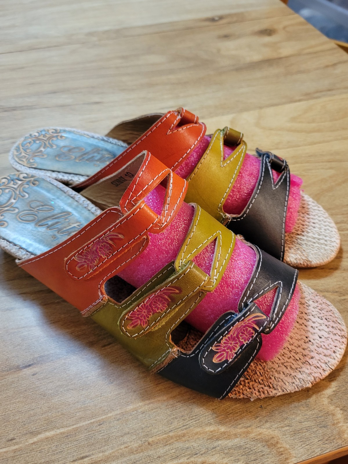 Elite By CORKYS Multicolor Leather Wedge Sandal Sz 10 Style Name: Sunny. Clean