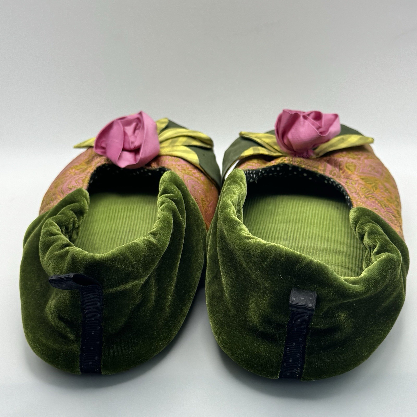 Goody Goody Bon Bon Floral Brocade Slippers WL Velvet Rose Renaissance Festival