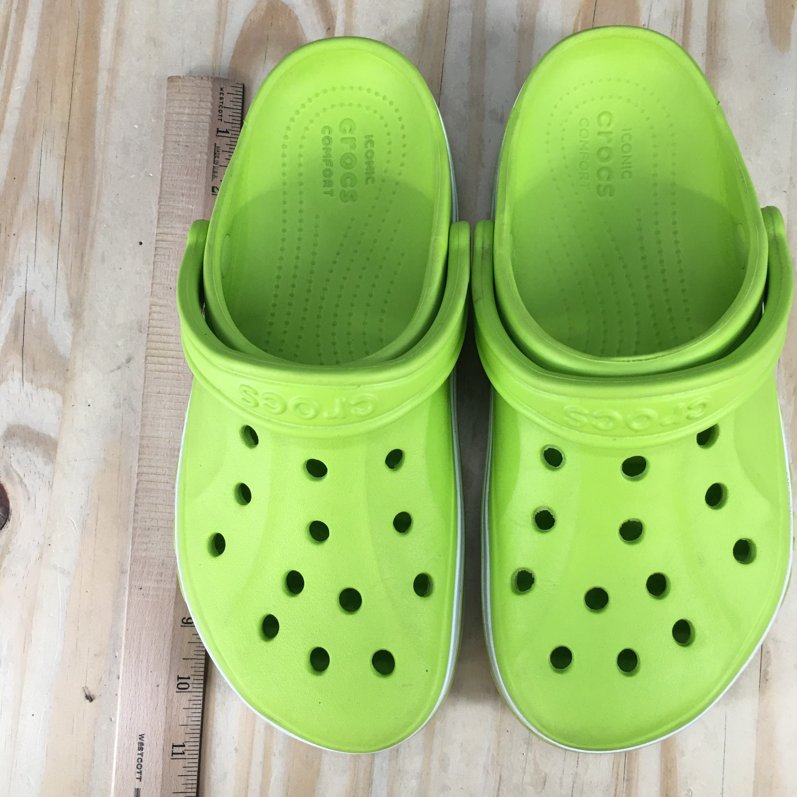 Crocs Shoes Mens 7 Womens 9 Bayaband Casual Comfort Slingback Clogs Green Rubber