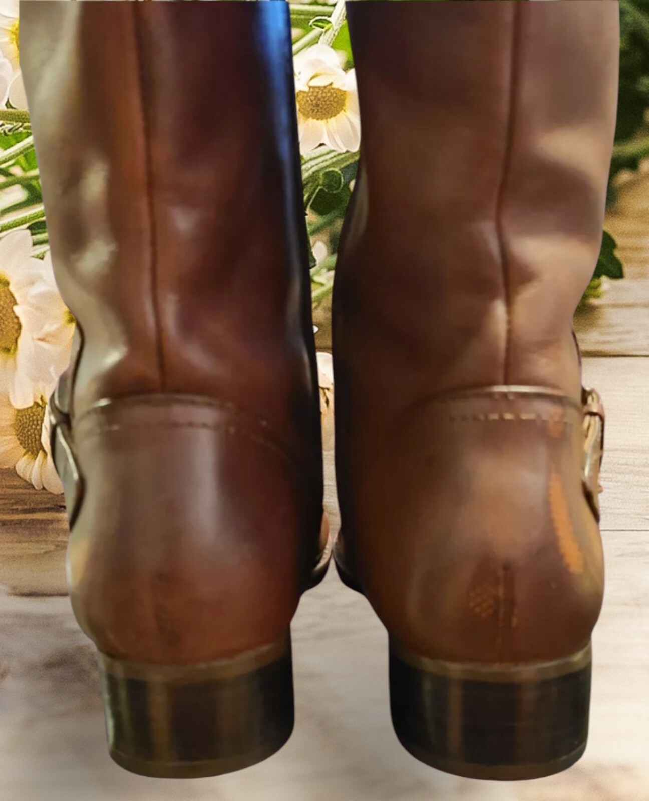 ARIAT Tall Riding Brown Leather Zip Distressed Boots 10005045 Size EU 40 / US 9B