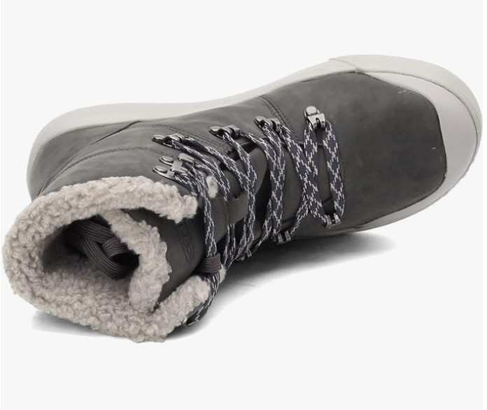 KEEN Women’s Elena Hiking Boot Water Resistant Leather Gray Size 6 US New