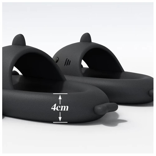 Hello Slippers Shark Slides (Light Gray) 4.5-6