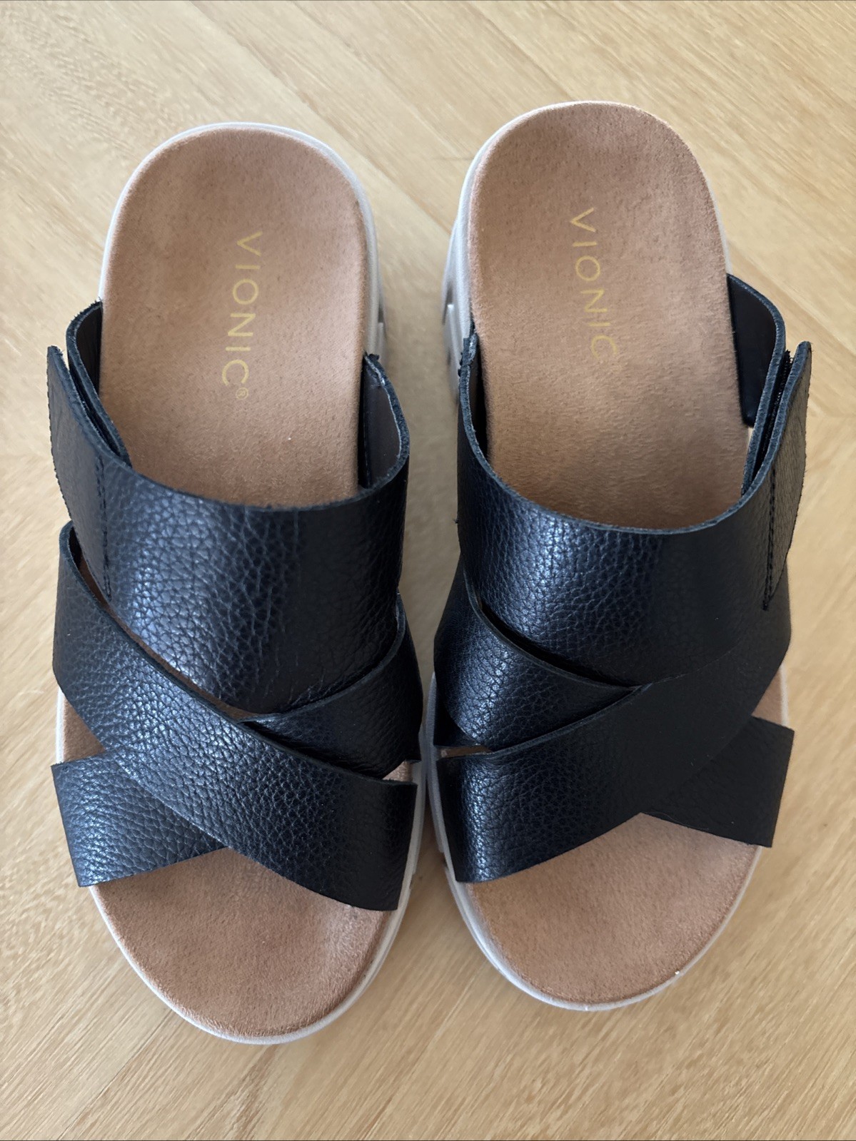 Vionic Uptown Sunset Womens Sandals Black Nubuck USA 6, UK 36,