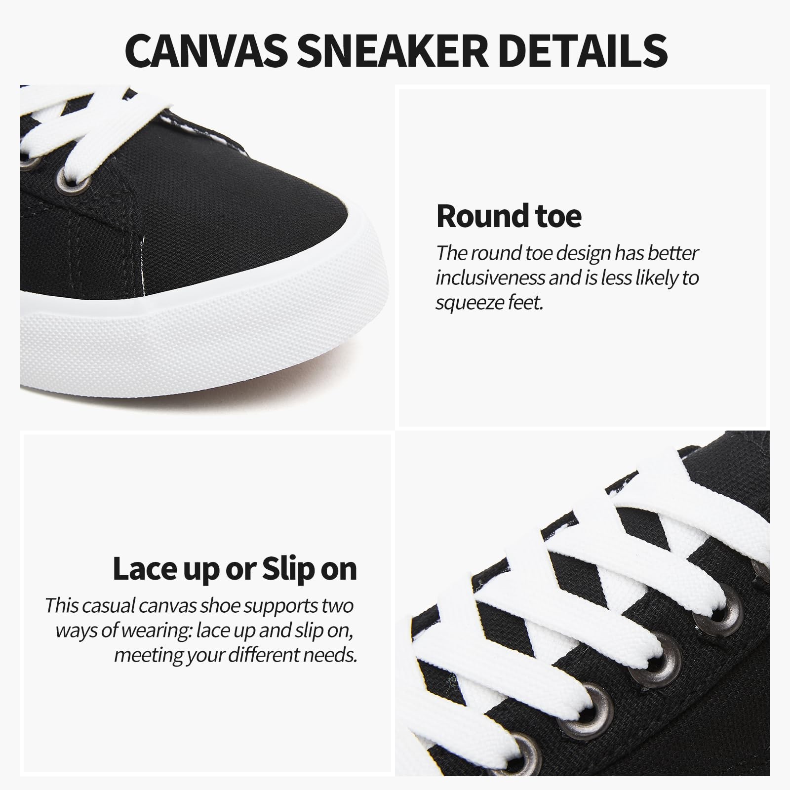 Xrh Tennis Shoes Womens Top Casual Shoes For Women Lace Up Canvas Sneakers
