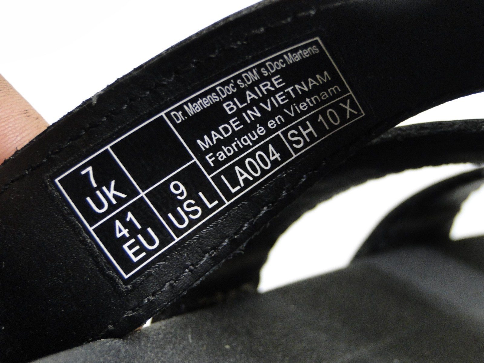 Dr Martens Blaire Black Patent Lightweight Chunky Platform Sandals Uk 6.5 Eu 40