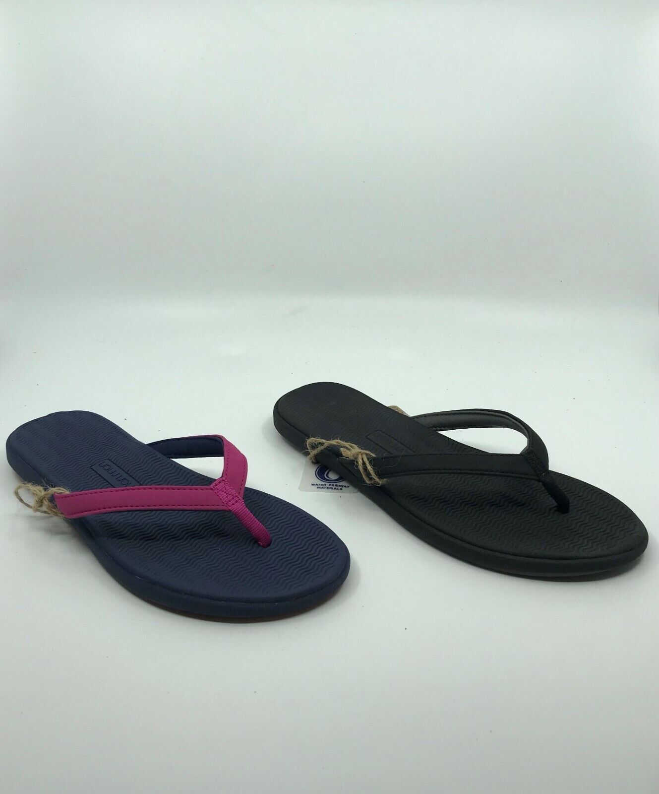 HARI MARI WOMEN’S BEACHSIDE SANDALS FLIP-FLOPS sz 9, 11, BLACK, BERRY NAVY 2008