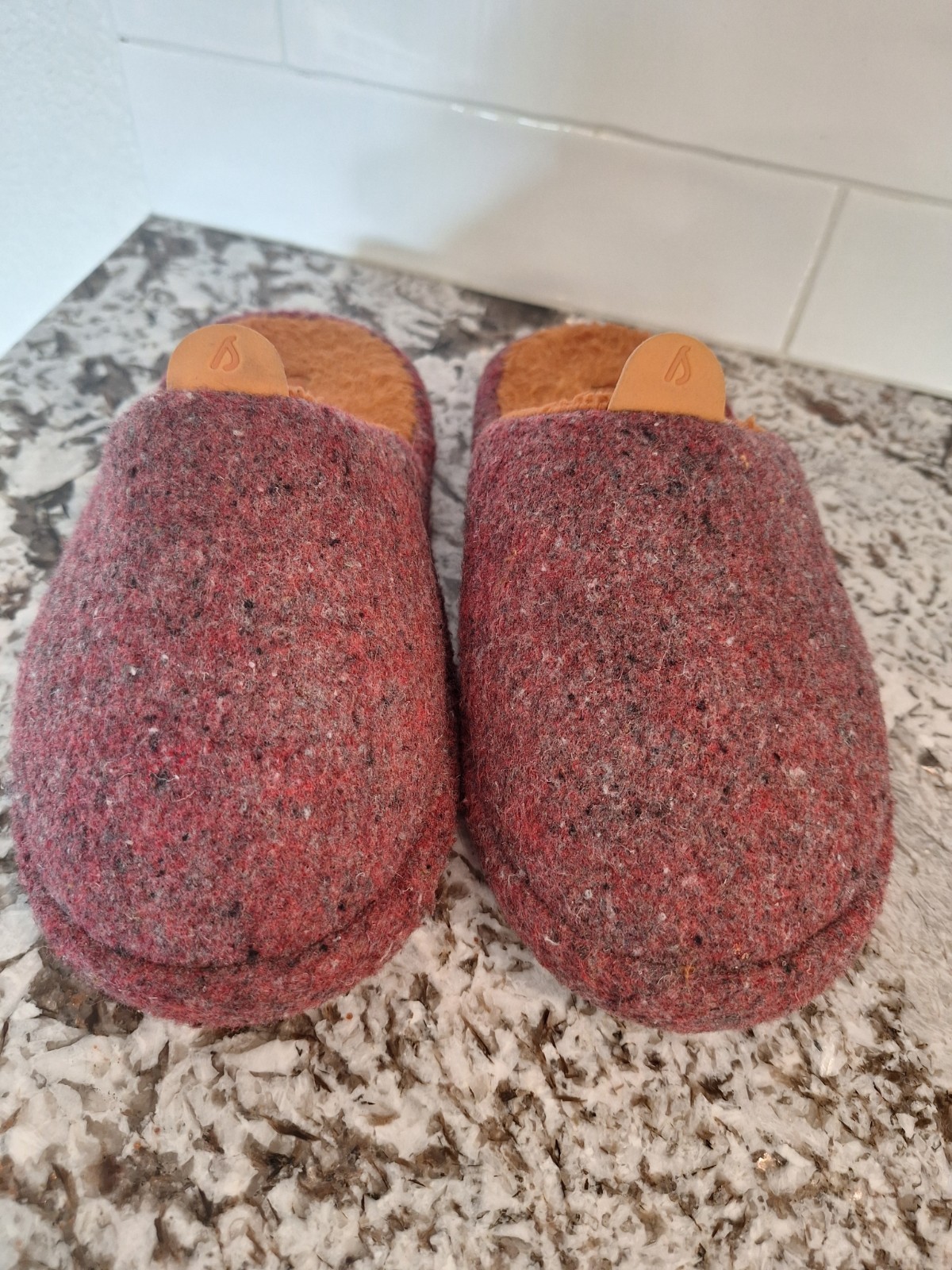 Allbirds Wool Dwellers Orange Pink Quilted Merino Wool Mule Slippers W6.5