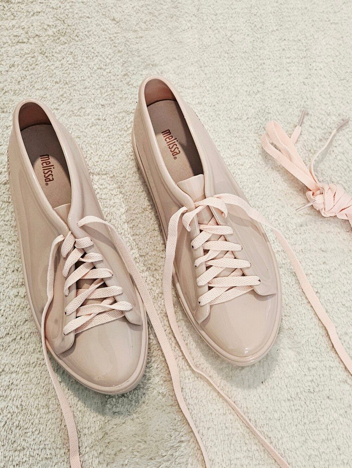 Melissa Rubber Pink Sneakers Size 8 Preppy Feminine Summer Y2K Coquette Girl