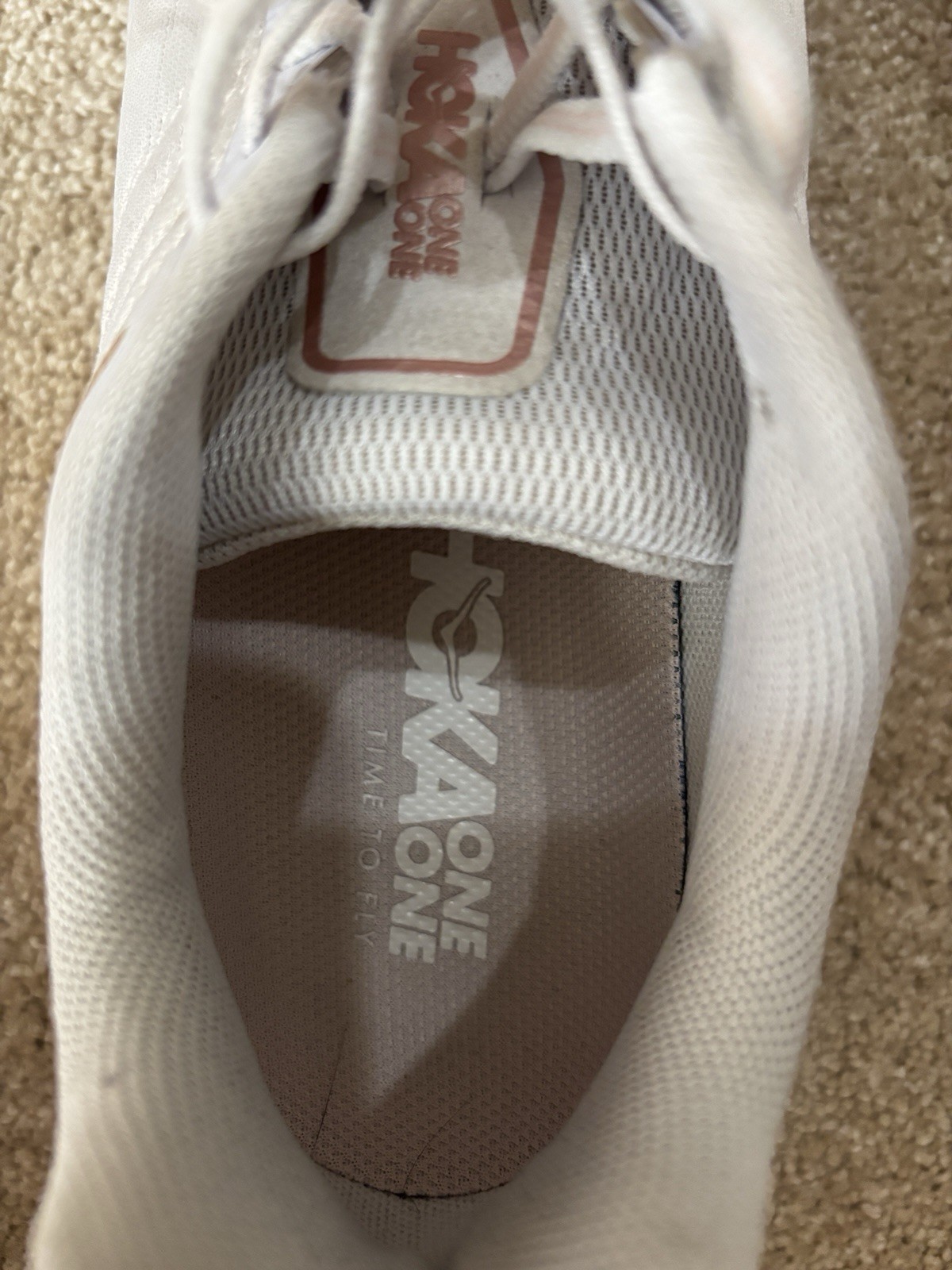 Hoka One One Women’s Clifton 6 White Running Shoes Size 8