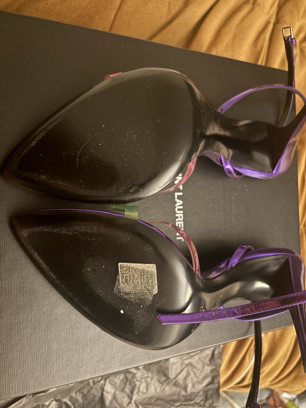 Saint Laurent Women’s Fever Sandal Purple Size 40.5