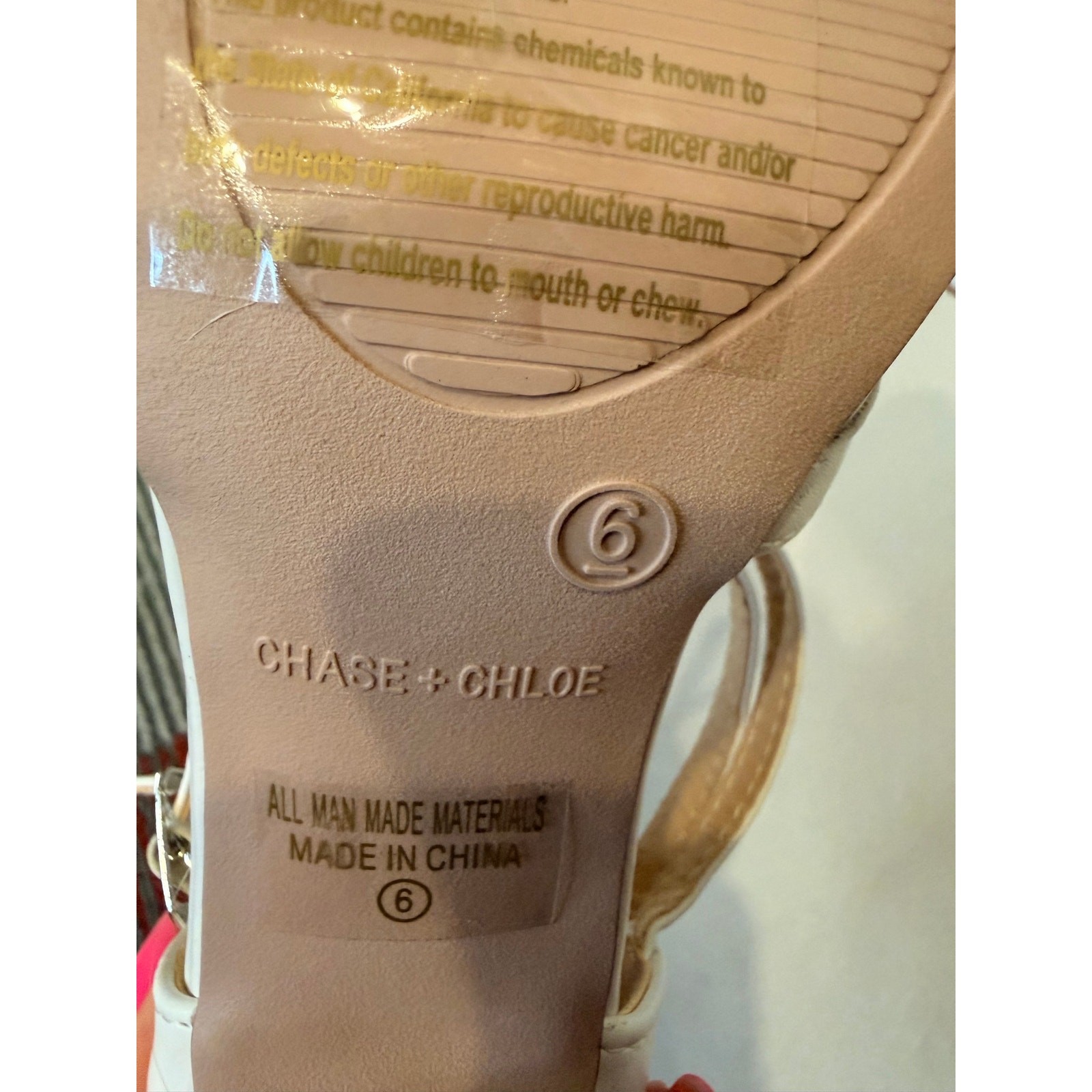 Chase + Chloe White Vintage T-Strap Mary Jane Heels – Size 6 Flaw