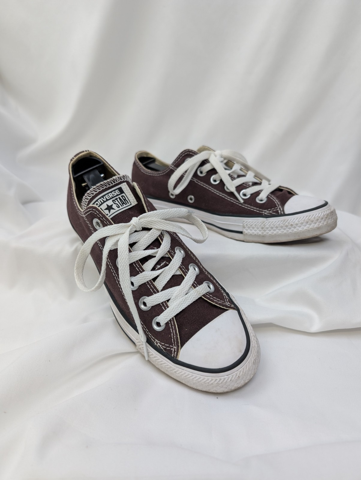 Converse All Star Low Top Canvas Sneakers Brown Unisex Mens 5 Womens 7 Used