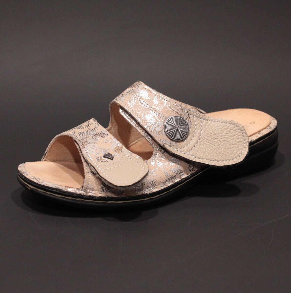 Finn Comfort SANSIBAR Sandals Womens 41 D US 10 Metallic Beige