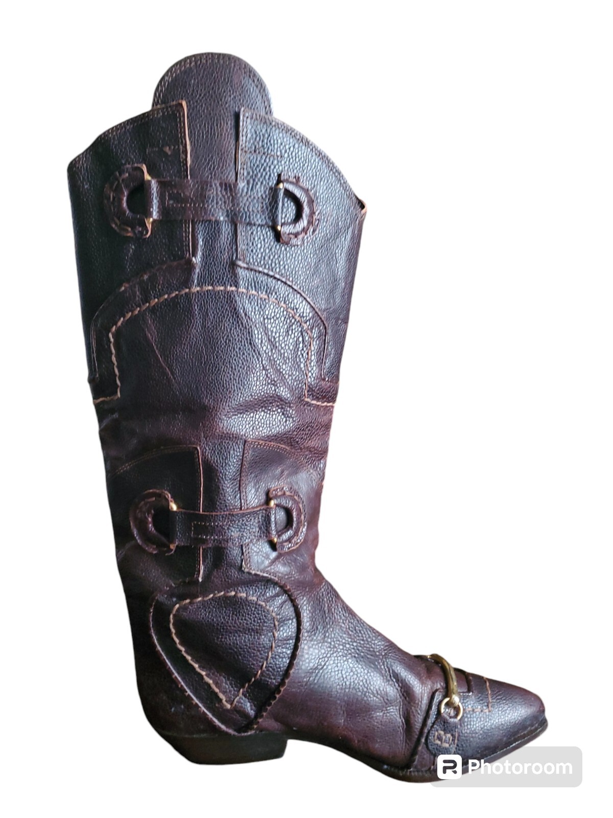 El Vaquero Italian Womens Brown Western Styled Boots Size EU 39 US 8