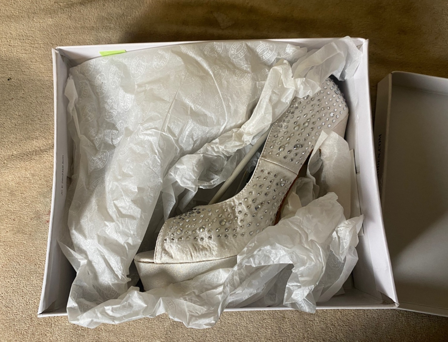 NIB-STEVE MADDEN Allessandra Silver Rhinestone Formal Stiletto Heels SZ 10M/11M