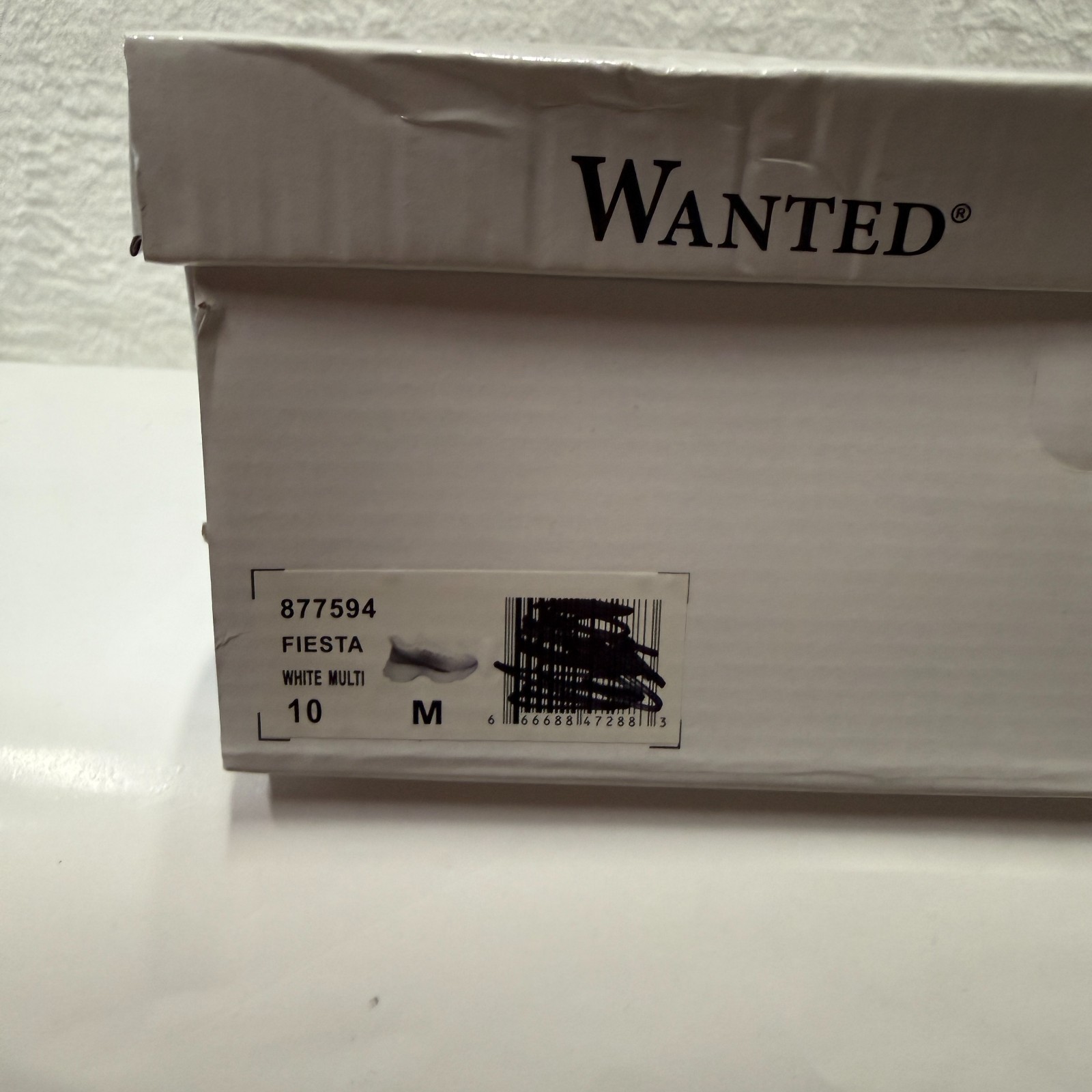 Wanted Fiesta Womens US 8 Running Shoes White Multi Rainbow Athletic Sneakers