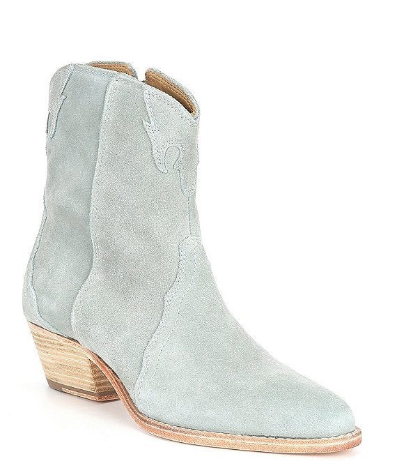 Free People New Frontier Western Boot in Dusty Blue