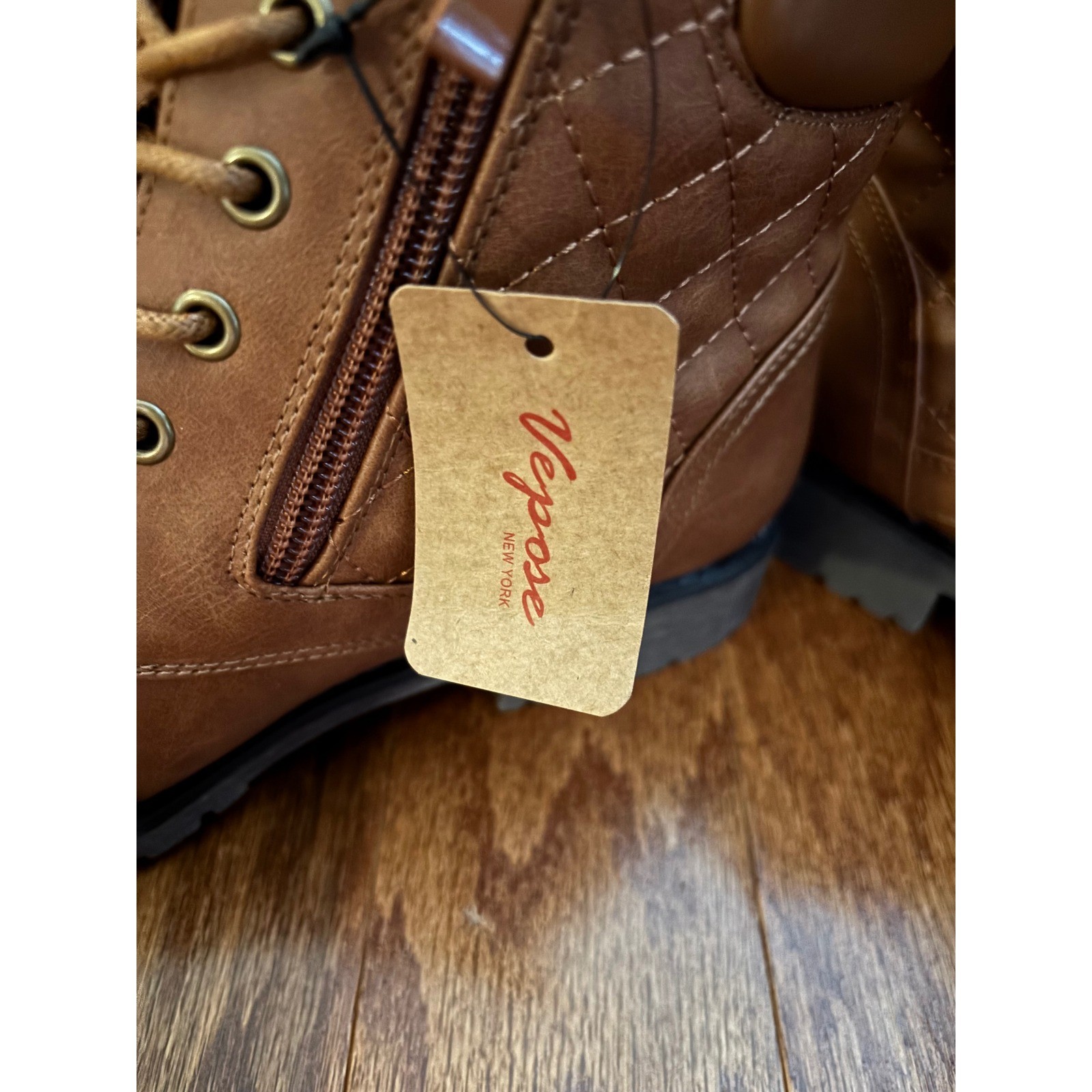 Vepose Brown Ankle Boots Size 8.5, new with tag