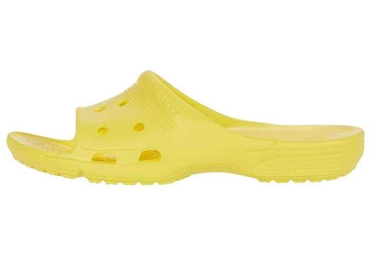 Crocs Men and Women’s Coast Slide Lemon White Standard Fit