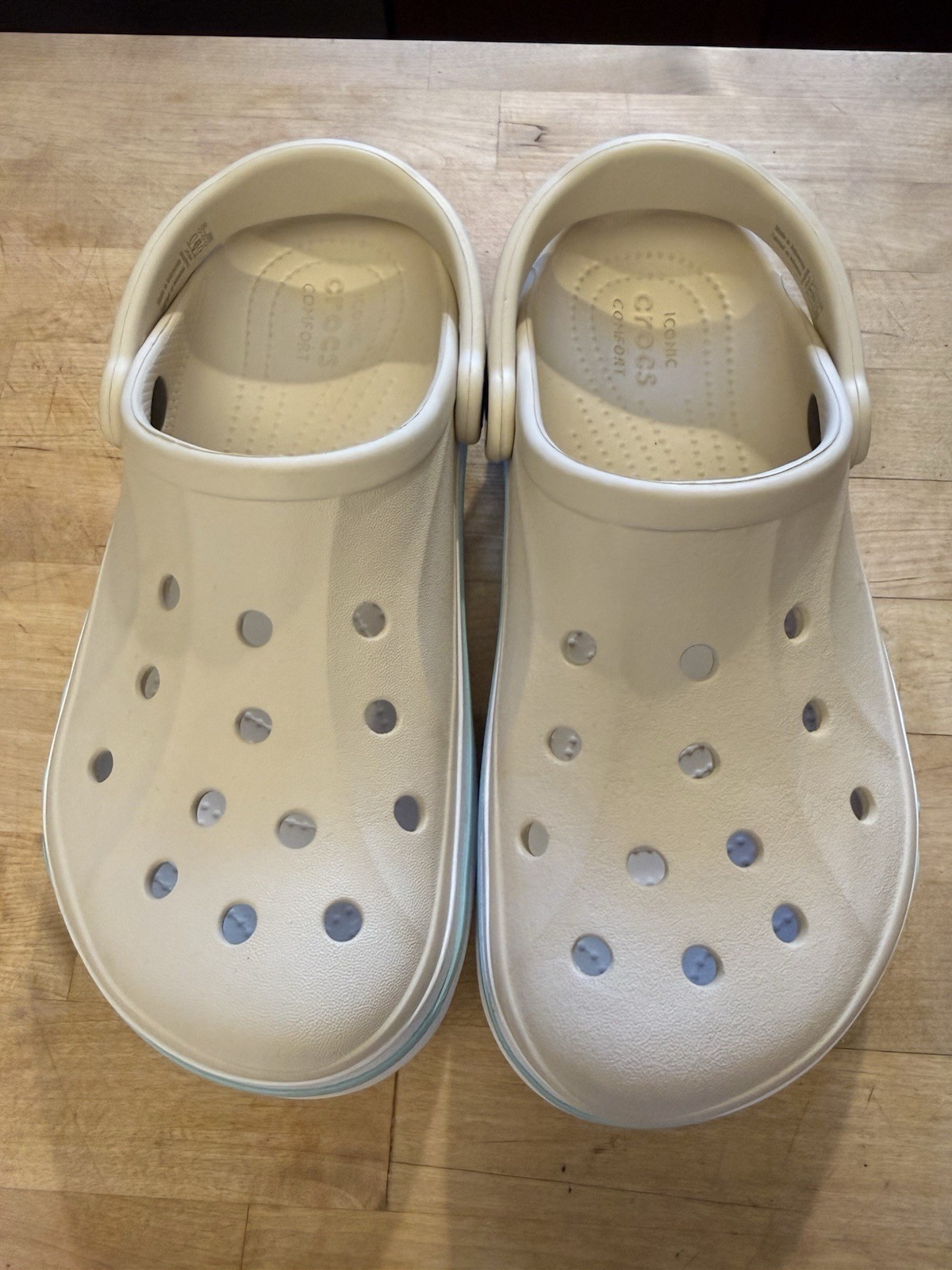 Crocs Size-7 Women’s/ Men’s Size-5 Bayaband Clog Sandal -Bone Color