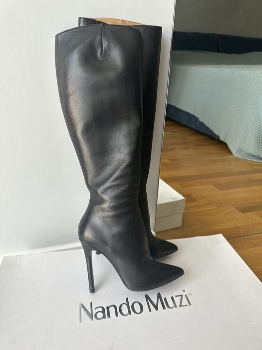 Women Nando Muzi Boots Black Leather 36