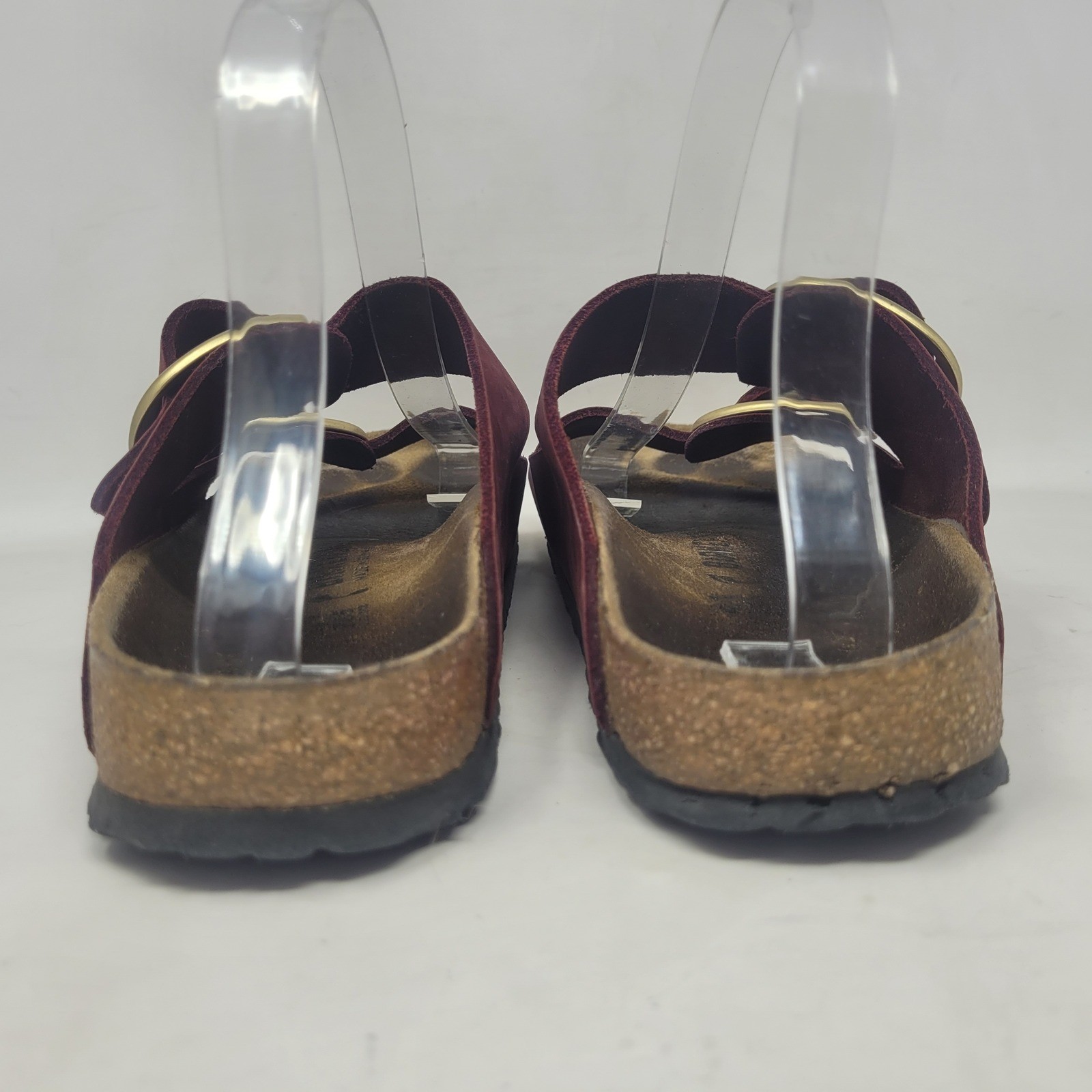 Birkenstock Arizona Sandals EU41 US10 Berry Crush Burgundy Suede Big Buckle