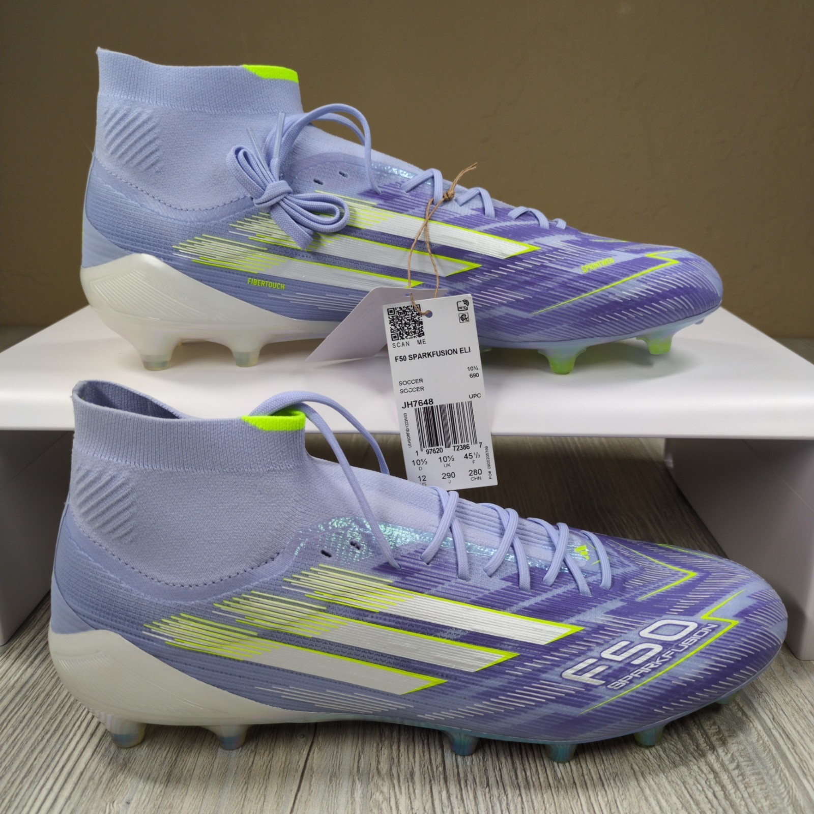Adidas F50 Sparkfusion Elite Mid FG AG Purple Womens 12/Mens 11 New JH7648