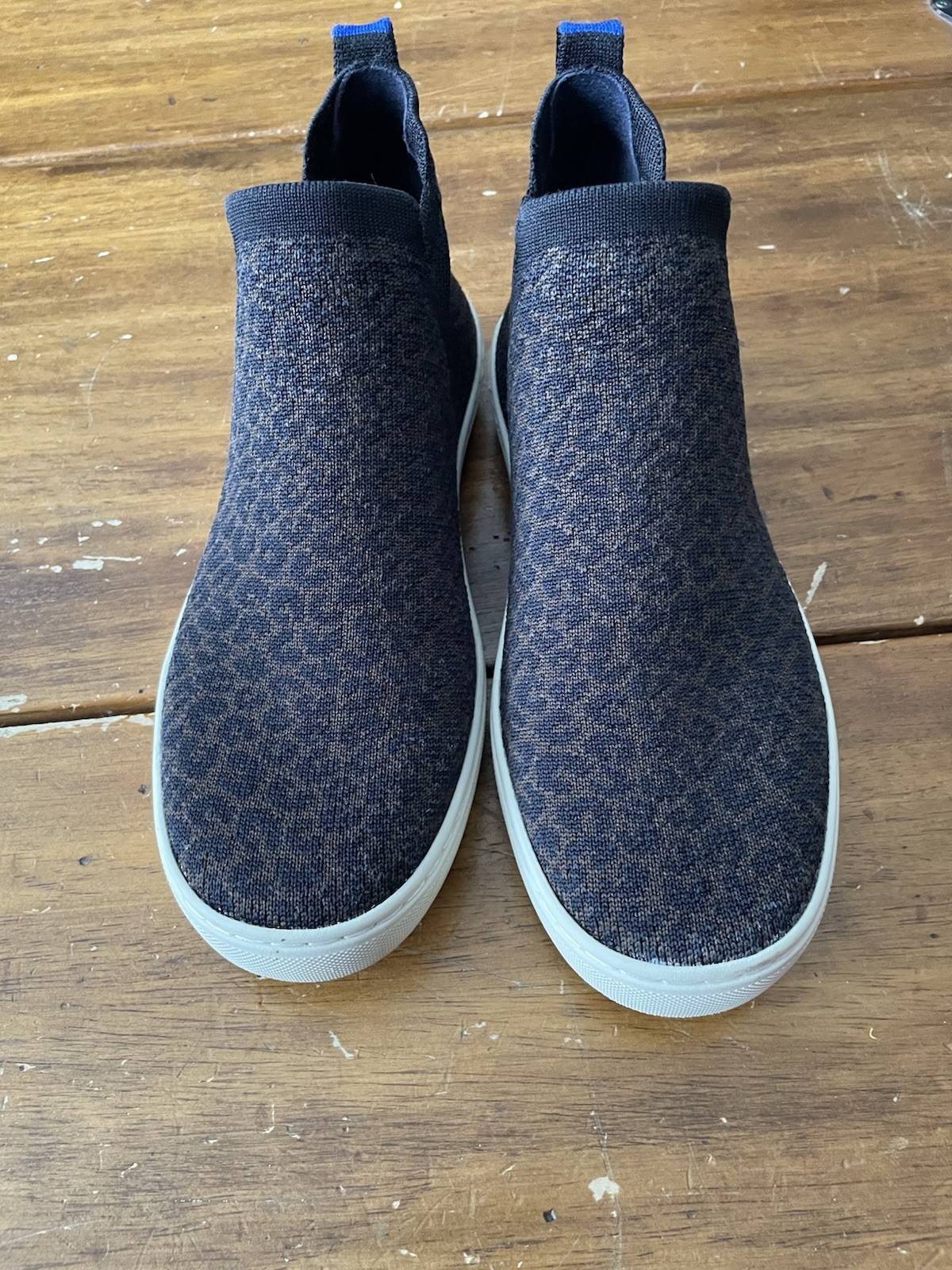 Rothy’s The Chelsea Ankle Boot Espresso Spot Leopard Size 7.5 Sneakers Shoes