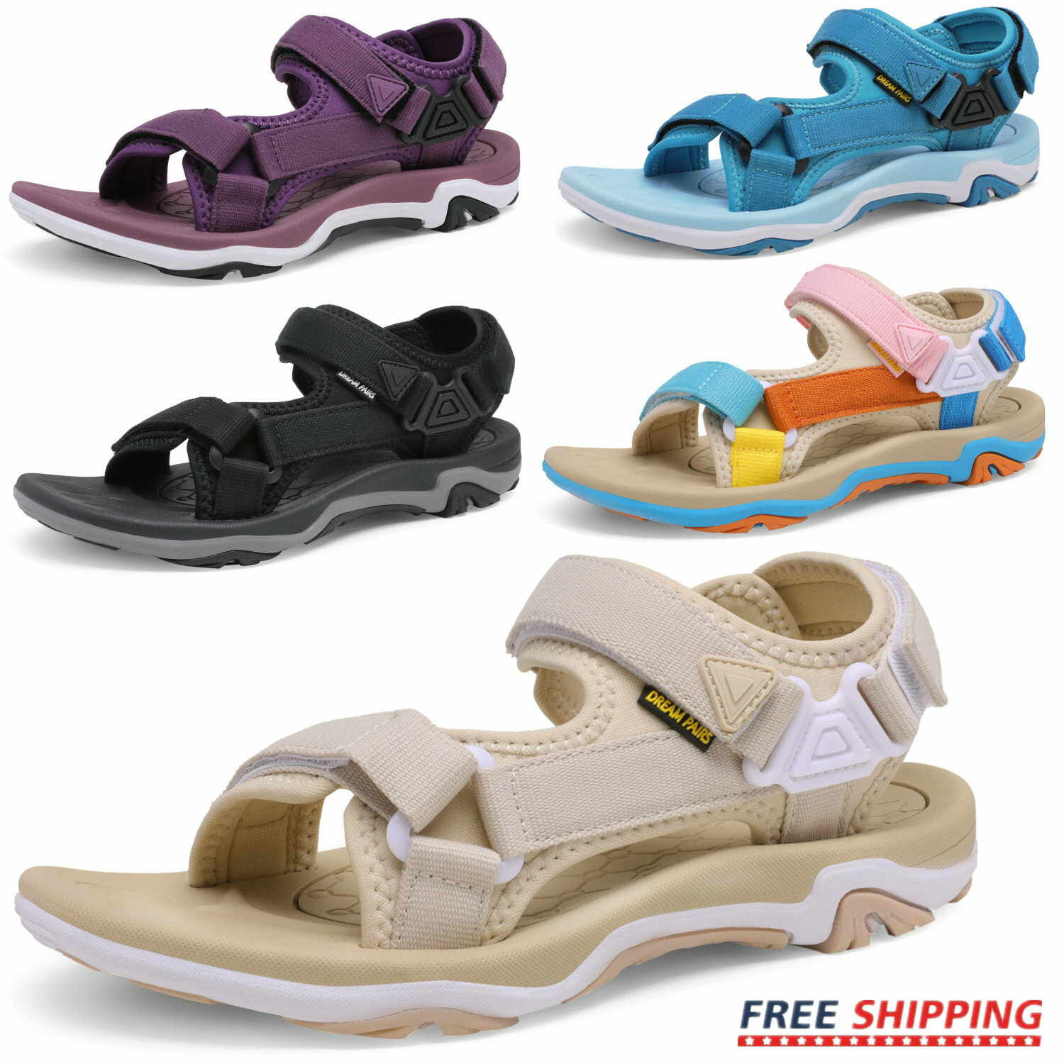 Women Sport Sandals Outdoor Hiking Adventure Climb Athletic Sandals Size 5-11