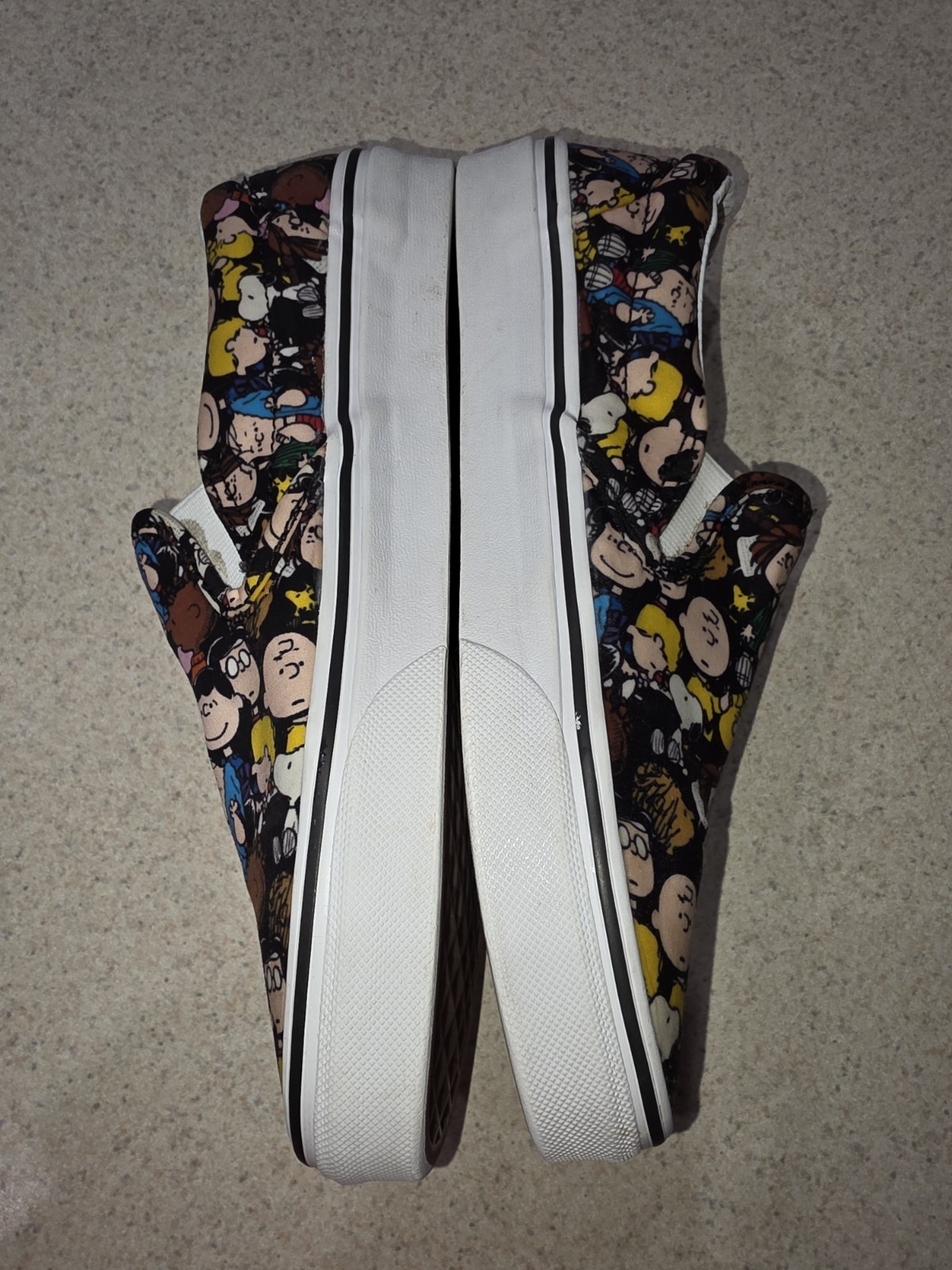 VANS PEANUTS Slip On Skate Shoes Men 6.5 Women 8 Snoopy Charlie Brown.